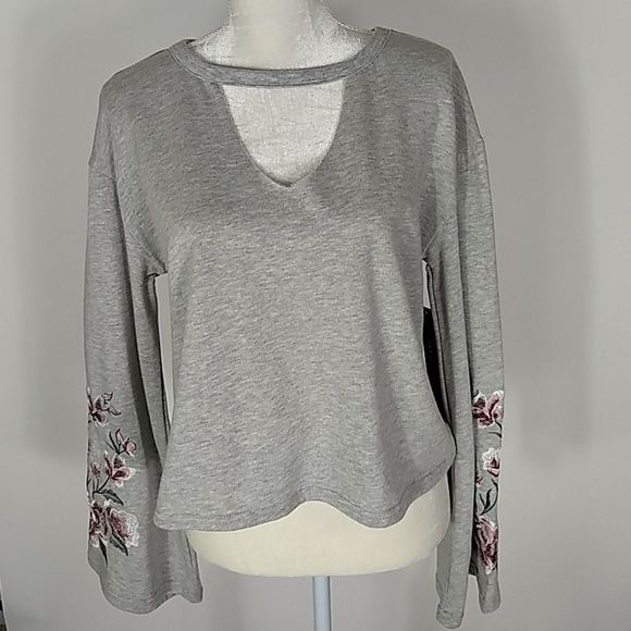 Almost Famous Tops - Brand New with tag long sleeve with embroidery top